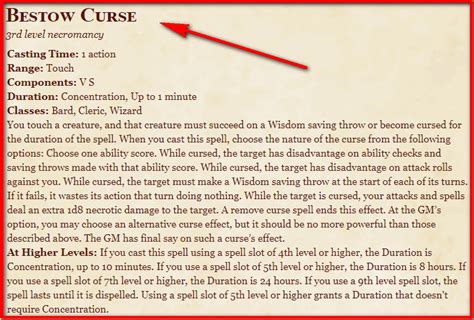 Breaking the Curse Barrier: Bestow Curse 5e on Wikidot Deciphered